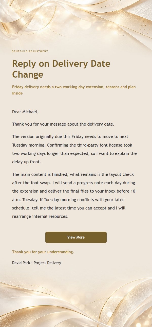 Ivory & White Gold Clear Reply Letterhead 2