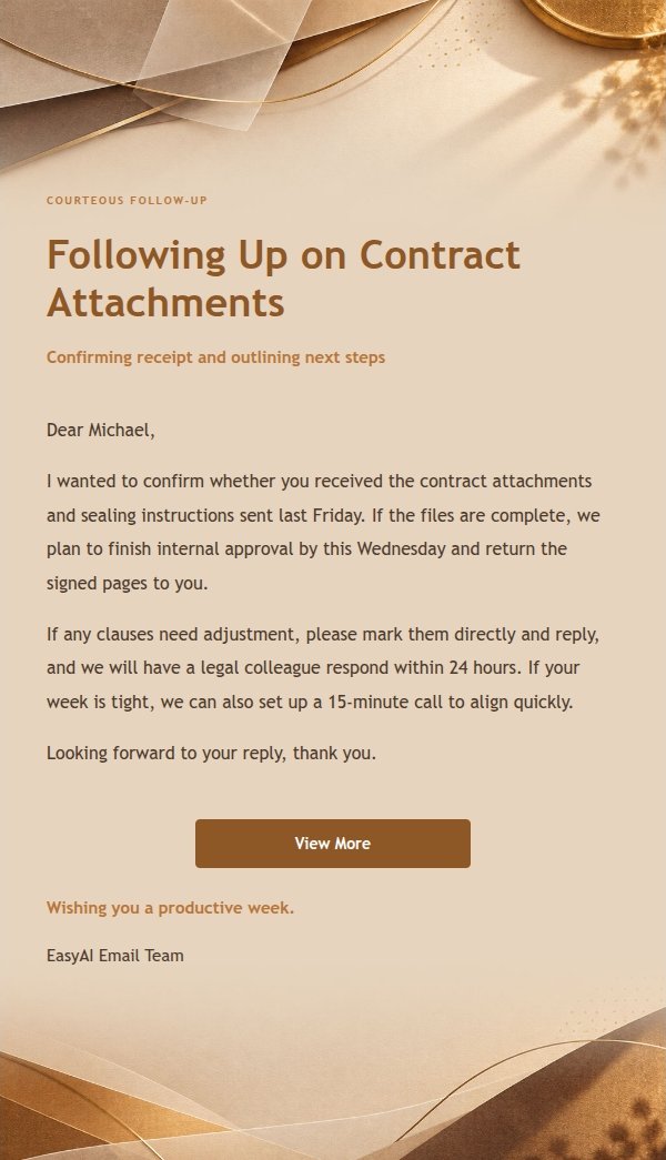 Professional Concise Reply Amber Paper 2