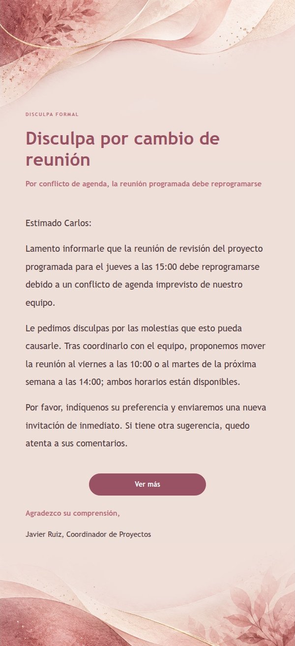 Respuesta Formal y Serena · Papel de Rosa Pulverizada 2