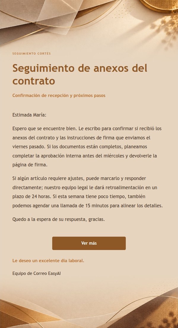 Respuesta Profesional y Concisa · Papel Ámbar Cálido 2