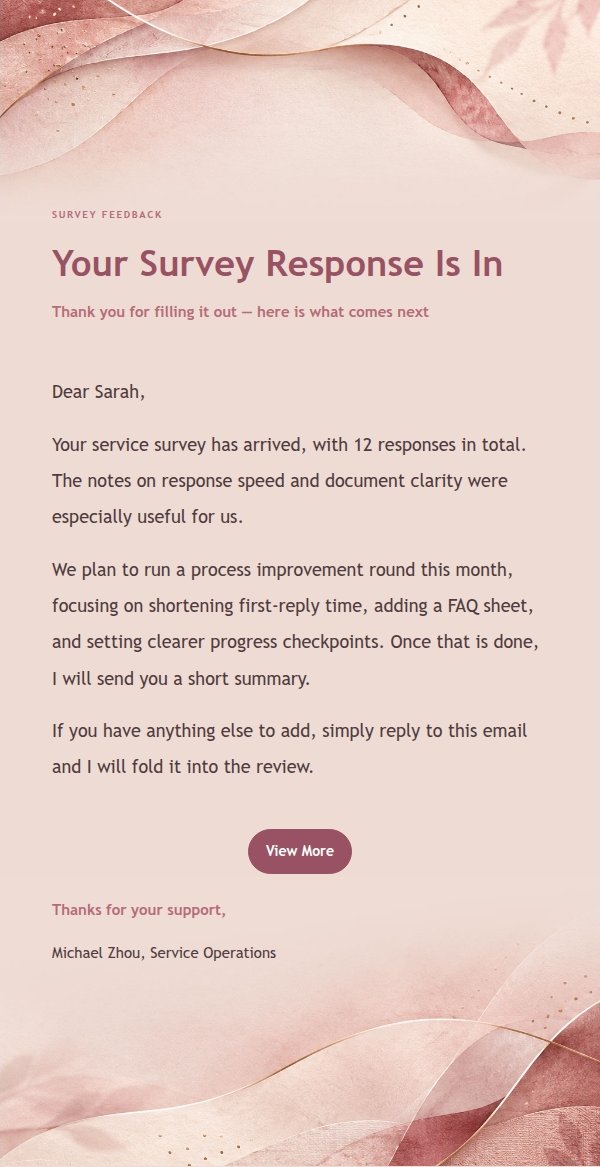 Clear Transactional Reply Rose Mist 2